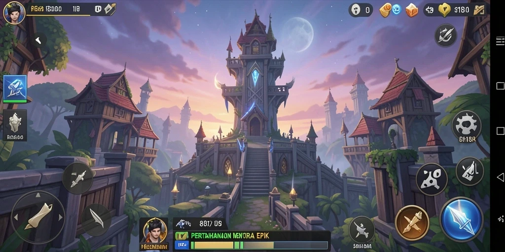 Screenshot 8180 menampilkan aksi pertahanan menara yang mendebarkan.