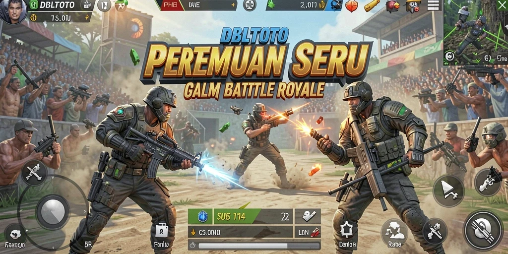 Tampilan aksi gameplay seru dalam DBLTOTO Battle Royale.
