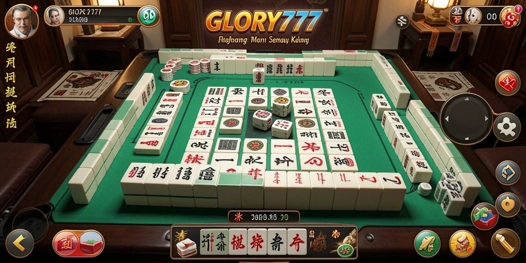 Tampilan gameplay menarik dari GLORY777 dengan Mahjong yang seru.