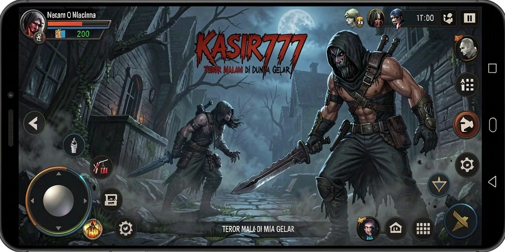 Screenshot KASIR777 menampilkan suasana horor yang mencekam.