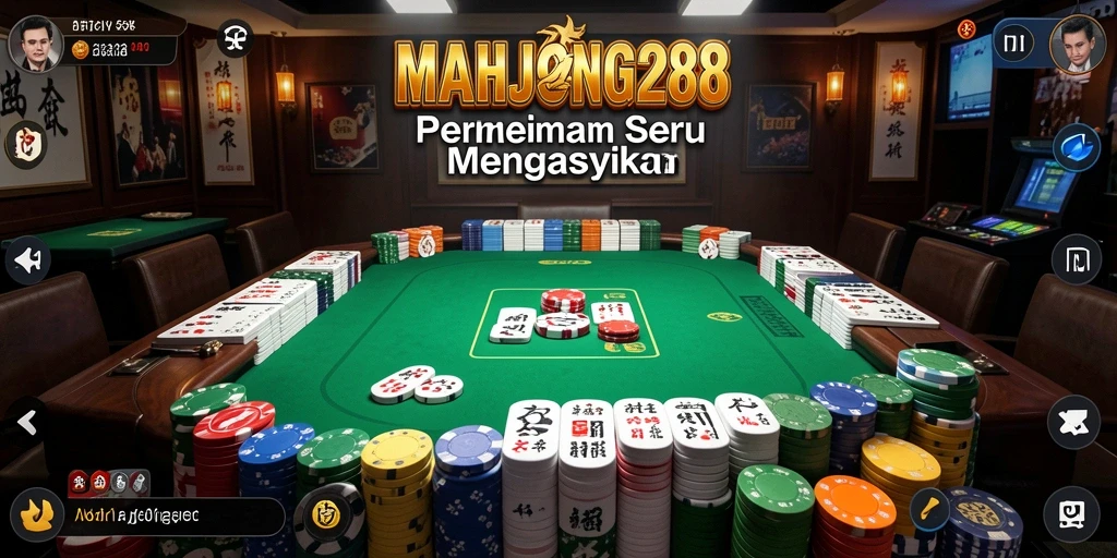 Tampilan aktif dari gameplay Poker di MAHJONG288 yang mengasyikkan.
