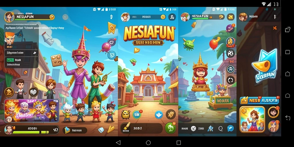 Tampilan antarmuka sederhana NESIAFUN dengan fitur utilitas yang berguna.