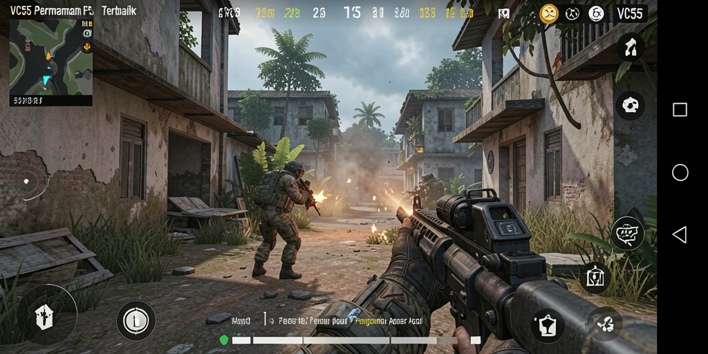 Tampilan gameplay VC55 yang mendebarkan dan seru.