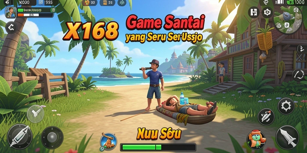 Tampilan permainan X168 yang mengasyikkan dan warna-warni.